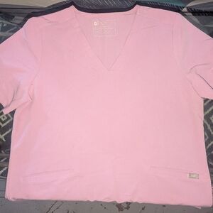 Figs Lavender V-Neck Scrub Top